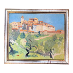 WOLFF José, Provençal landscape, impressionist painting, oil on panel