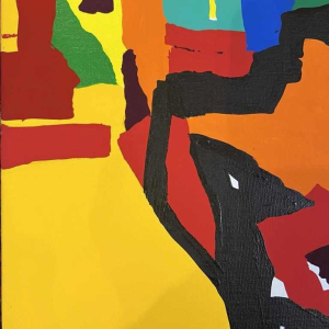 Luis SALAZAR 'Composition abstraite' tableau acrylique sur toile, 2005