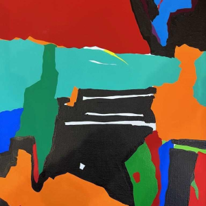 Luis SALAZAR 'Abstracte compositie' acryl op doek, 2005