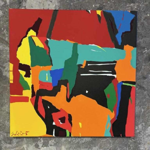 Luis SALAZAR 'Abstracte compositie' acryl op doek, 2005