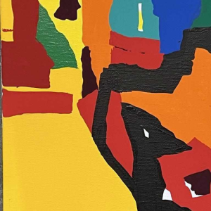 Luis SALAZAR 'Abstracte compositie' acryl op doek, 2005