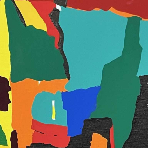 Luis SALAZAR 'Abstracte compositie' acryl op doek, 2005