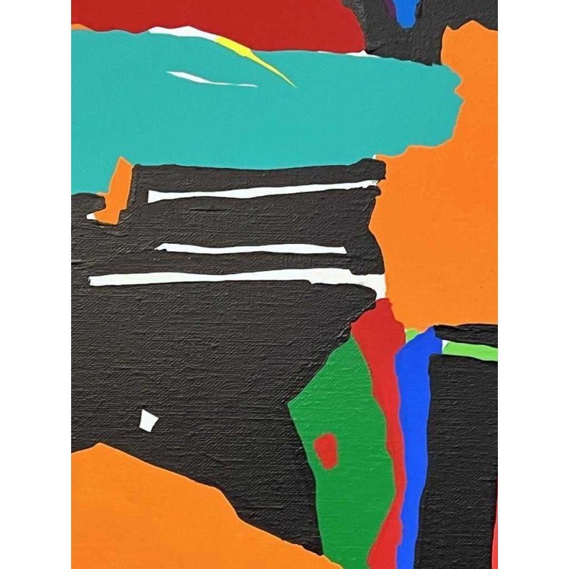 Luis SALAZAR 'Composition abstraite' tableau acrylique sur toile, 2005