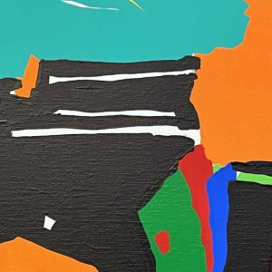 Luis SALAZAR 'Composition abstraite' tableau acrylique sur toile, 2005