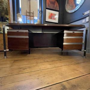 Ico Parisi & Alexandro Ferrari pour MIM, bureau direction double caisson, 1960 s