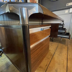 Ico Parisi & Alexandro Ferrari voor MIM, bureau met dubbele sokkel, 1960s