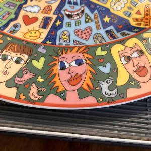 JAMES RIZZI 'City People' Rosenthal Studio-Linie, plat/assiette Street Art en porcelaine nume´rote´ 694/1500, ca 1980