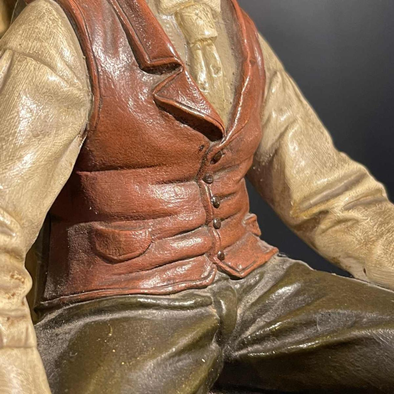 JOHANN MARESCH "Afro-Amerikaanse pose" Oostenrijkse terracotta nr. 6489, ca 1890