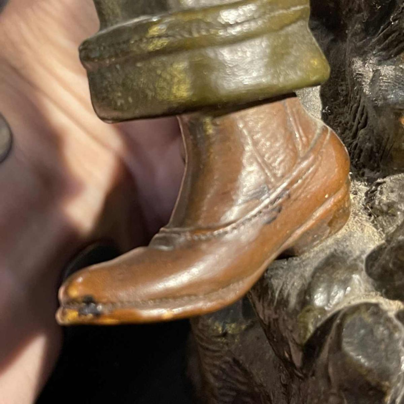 JOHANN MARESCH "Afro-Amerikaanse pose" Oostenrijkse terracotta nr. 6489, ca 1890