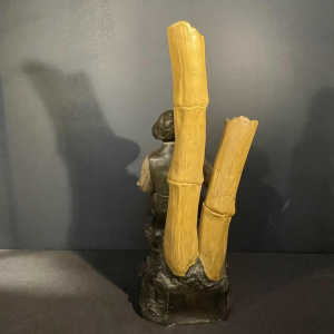 JOHANN MARESCH, " La pause " Sculpture, afro-américain en terre cuite, 1890