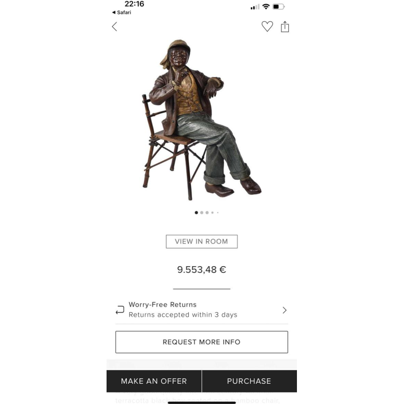 JOHANN MARESCH " afro-american break " Austrian Terracotta N° 6489, ca 1890