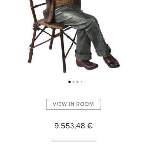 JOHANN MARESCH, " La pause " Sculpture, afro-américain en terre cuite, 1890