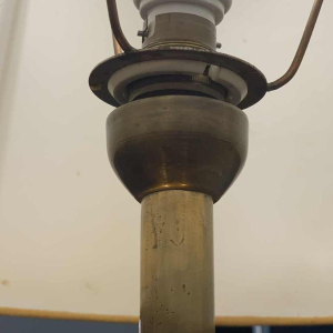 MAISON JANSEN, Lampe à poser / Lampadaire " Palmier " Fleurs Arum en laiton 1970