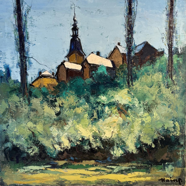 Désiré HAINE ‘Florenville June 3, 1972’ oil painting on canvas
