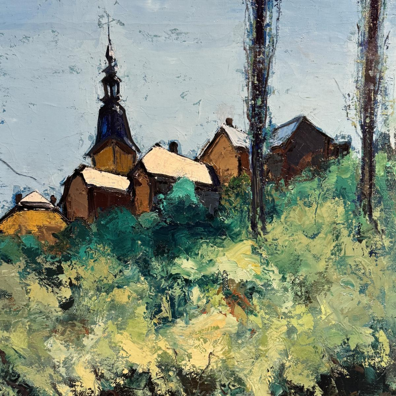 Désiré HAINE ‘Florenville June 3, 1972’ oil painting on canvas