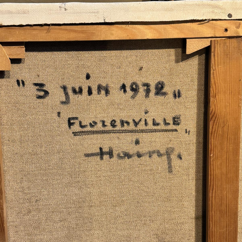 Désiré HAINE ‘Florenville June 3, 1972’ oil painting on canvas