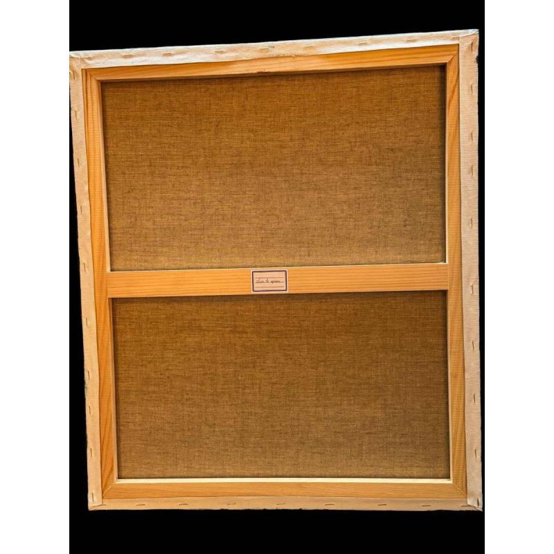 Marcel HOCQ «Op de Kade » schilderij olie op doek