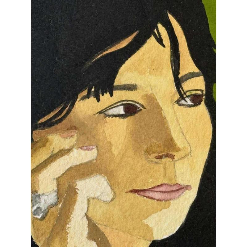 Luc PEROT (1922-1985): Young pensive woman.