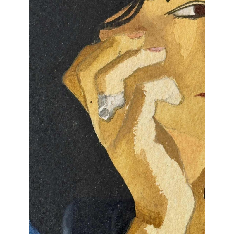 Luc PEROT (1922-1985): Young pensive woman.