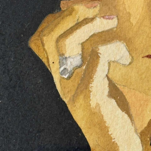 Luc PEROT (1922-1985): « Jeune femme pensive »