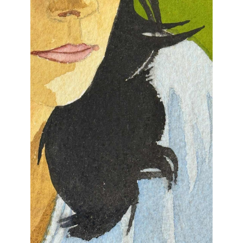 Luc PEROT (1922-1985): « Jeune femme pensive »