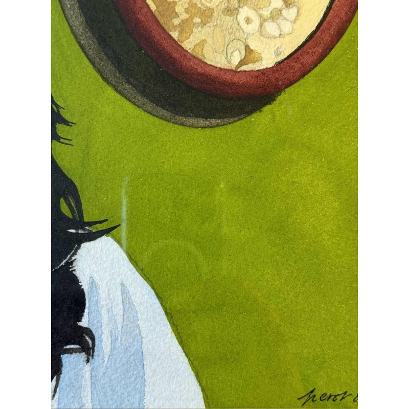 Luc PEROT (1922-1985): Young pensive woman.