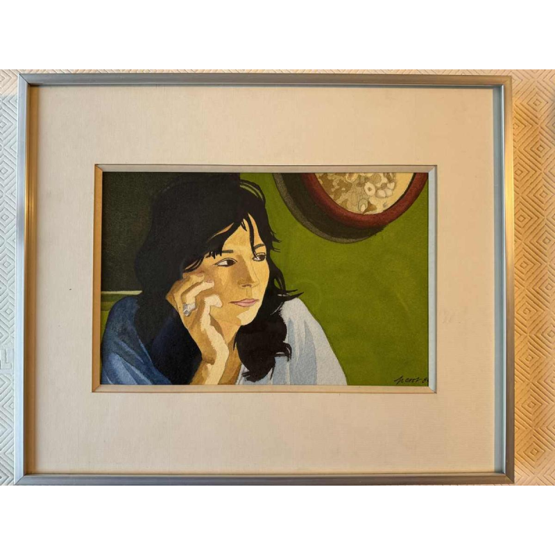 Luc PEROT (1922-1985): Young pensive woman.