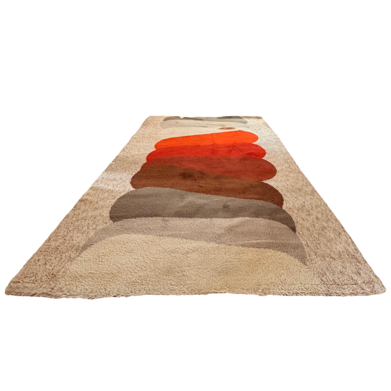 Tapis Desso abstrait vintage 1970s