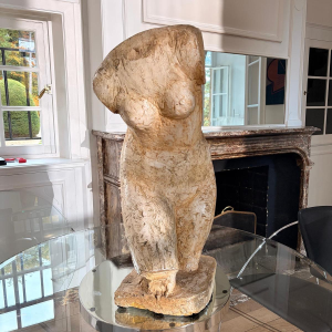 Lola di Vito “Vrouwenbuste” studio gipsen sculptuur, jaren 70