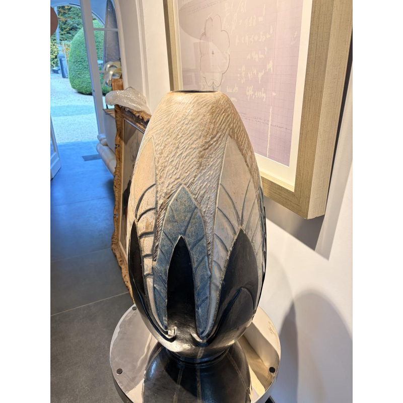 Roger Guérin, Art Deco stoneware vase, 1932