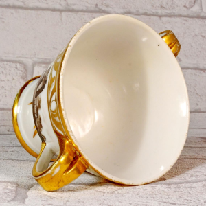 Porcelaine de Paris, grande tasse à chocolat et sa soucoupe, fin XVIIIe