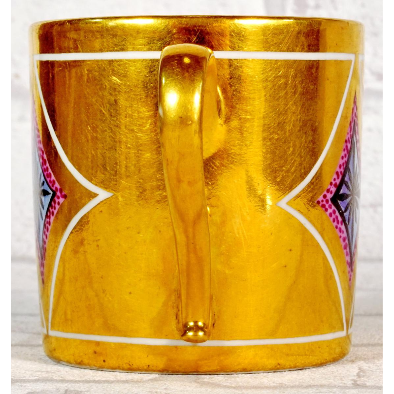 Paris porcelain, cup and saucer representing the King of Rome, Empire period