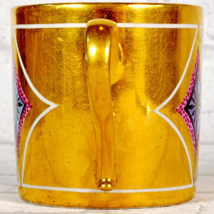 Paris porcelain, cup and saucer representing the King of Rome, Empire period