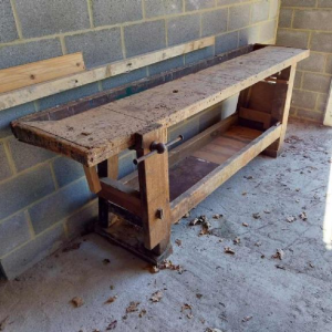 Antique workbench / carpenter's bench, early 20th century