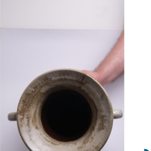 Vase en grès à décor d’oiseaux