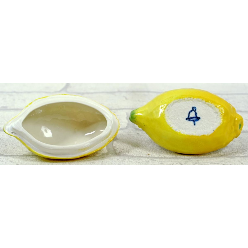 Didier GARDILLOU, lemon-shaped box decorated with ants - trompe l'oeil porcelain