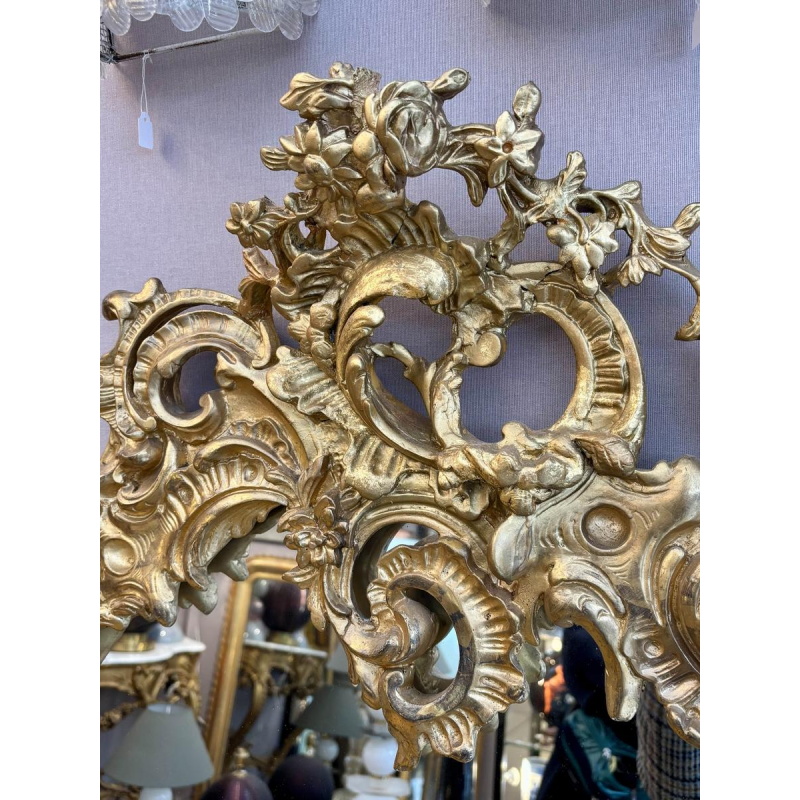 Large carved and gilded wooden mirror - France - 19th century