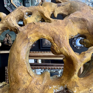 Large carved and gilded wooden mirror - France - 19th century