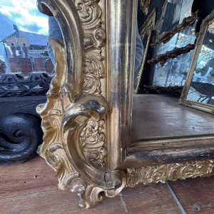 Large carved and gilded wooden mirror - France - 19th century