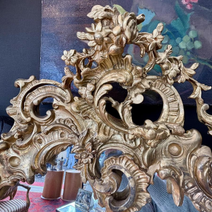 Large carved and gilded wooden mirror - France - 19th century