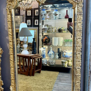 Large carved and gilded wooden mirror - France - 19th century