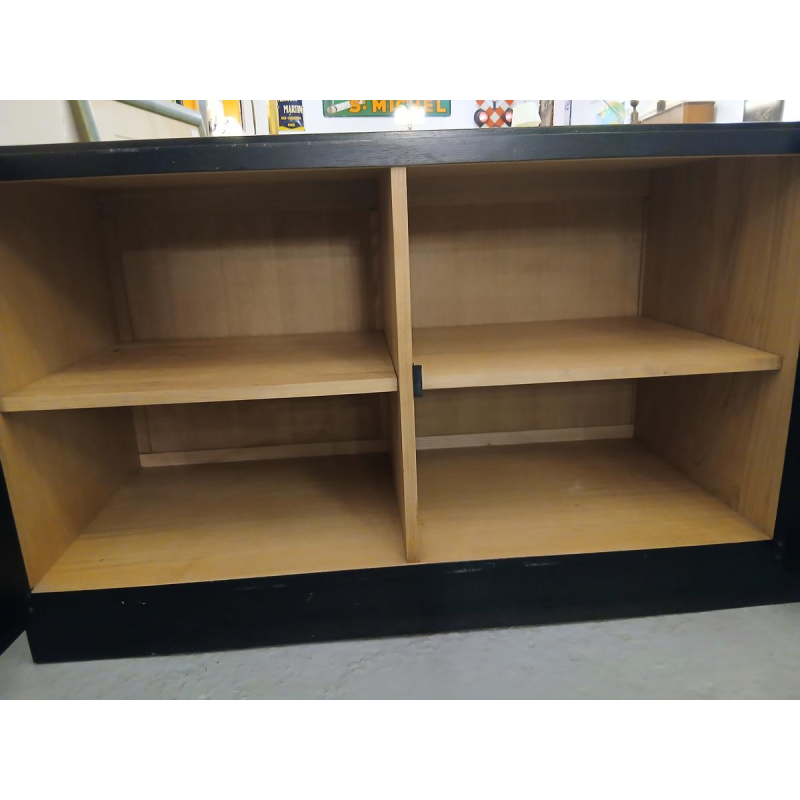 Zwarte brutalistische barkast – toegeschreven aan Batenburg – zeldzaam sculpturaal ontwerp