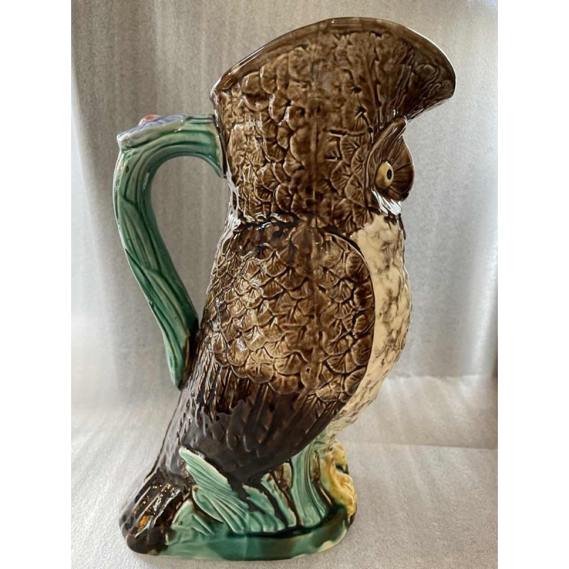 Nimy Mouzin-Lecat slipware pitcher "CHOUETTE"