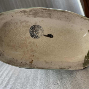 Nimy Mouzin-Lecat slipware schenkkan "CHOUETTE"