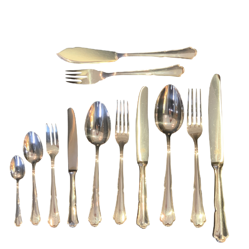 Ménagère de couverts en argent massif 800/1000 très complète