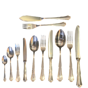 Ménagère de couverts en argent massif 800/1000 très complète