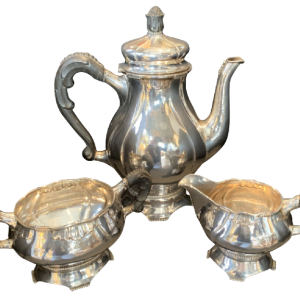 3 pieces of a coffee or tea service, danish silver August THOMSEN