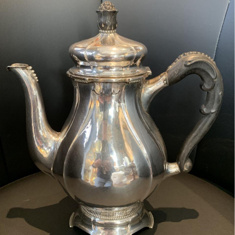 3 pieces of a coffee or tea service, danish silver August THOMSEN