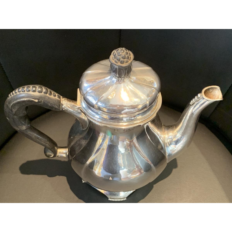 3 pièces de service à café ou thé argent massif danois August THOMSEN