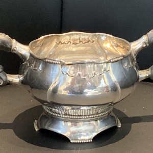 3 pieces of a coffee or tea service, danish silver August THOMSEN